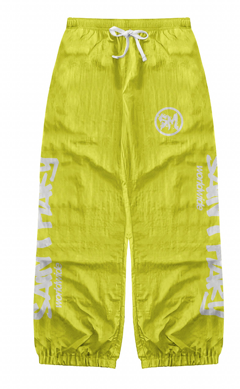 YELLOW TRACK PANTS (SCRUNCHED OPENING)